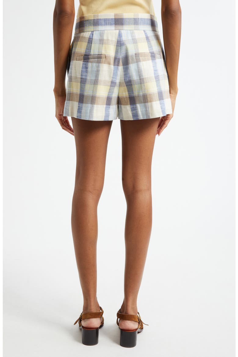 Allen Plaid Cotton Blend Shorts, Alternate, color, POWDER BLUE MULTI