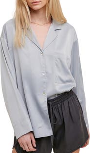 WISHLIST Satin Button Up Shirt