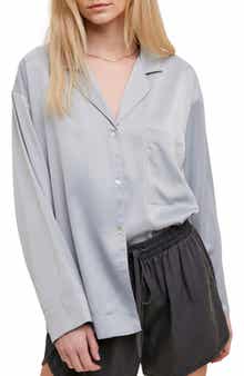 Satin Button Up Shirt