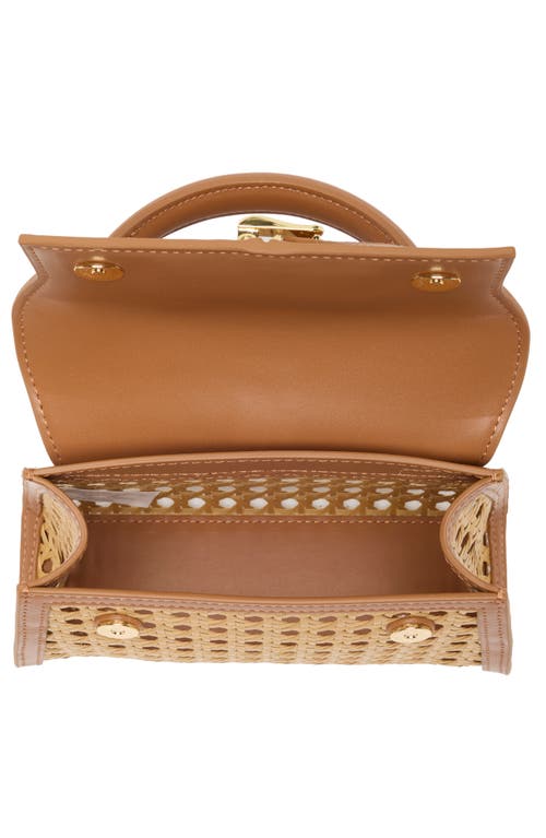 Jw Pei Elise Faux Woven Top Handle Bag In Brown