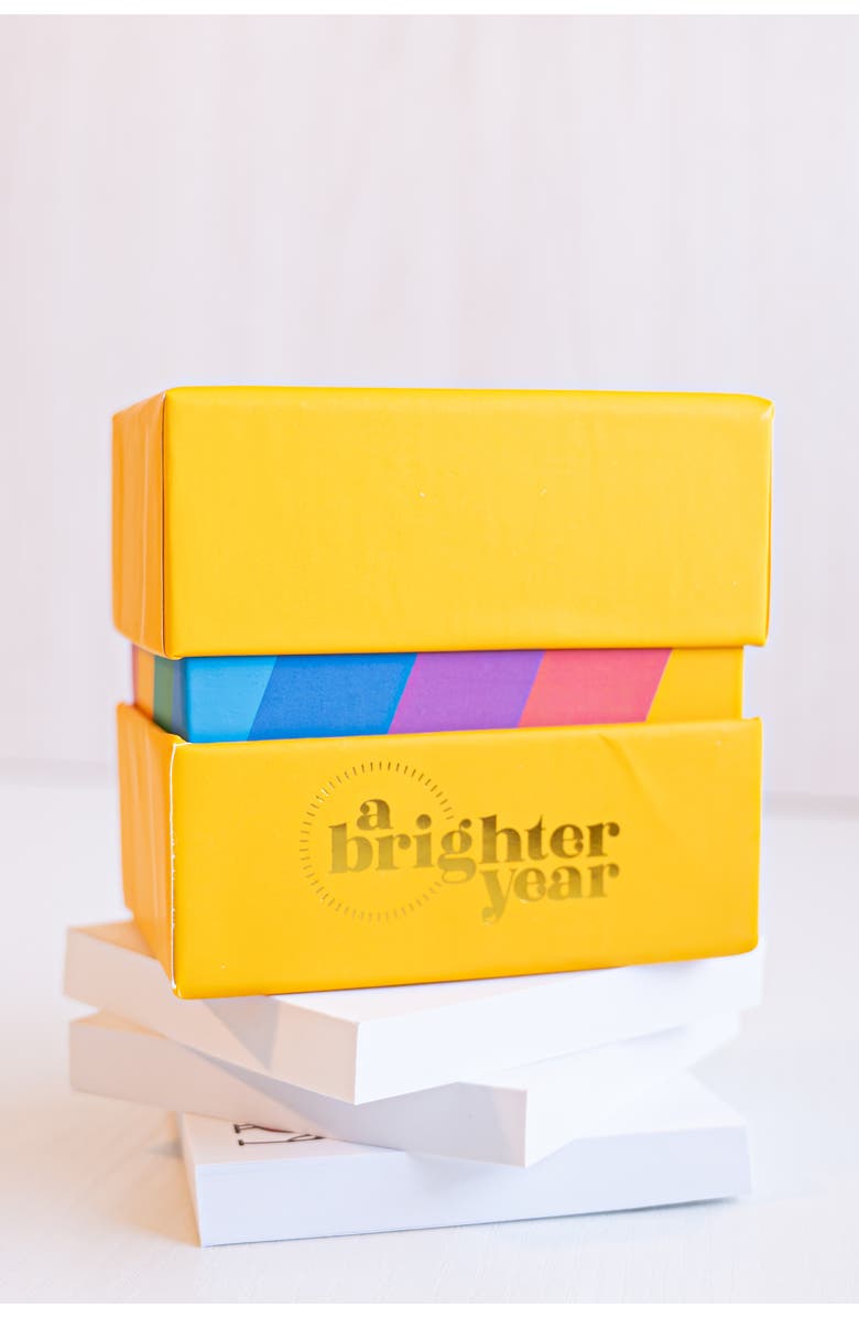 A Brighter Year 3-Piece Mini Adult Coloring Book + Markers Bundle, Alternate, color, Multicolor