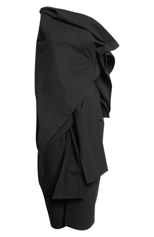 Gia Studios Swinton Asymmetric Moleskin Top In Black
