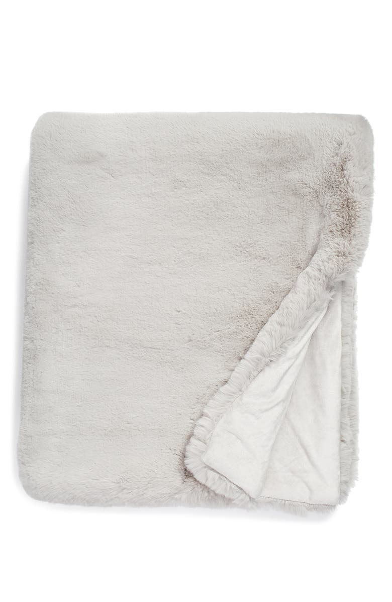 Nordstrom Luscious Faux Fur Throw Blanket, Main, color, 