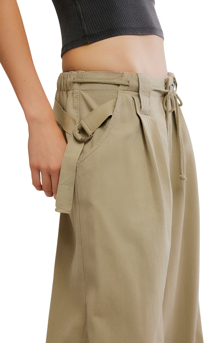 Free People Julien Wide Leg Chino Pants, Alternate, color, Chinchilla