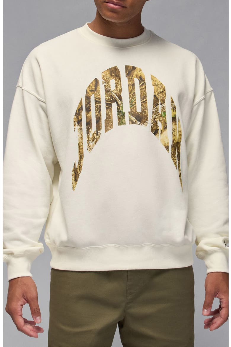 x Realtree Oversize Graphic Crewneck Sweatshirt, Main, color, SAIL/ BLACK