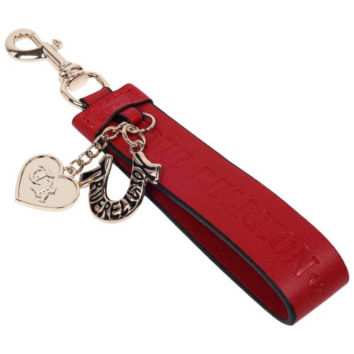 True Religion Bag Charm Keychain In Red