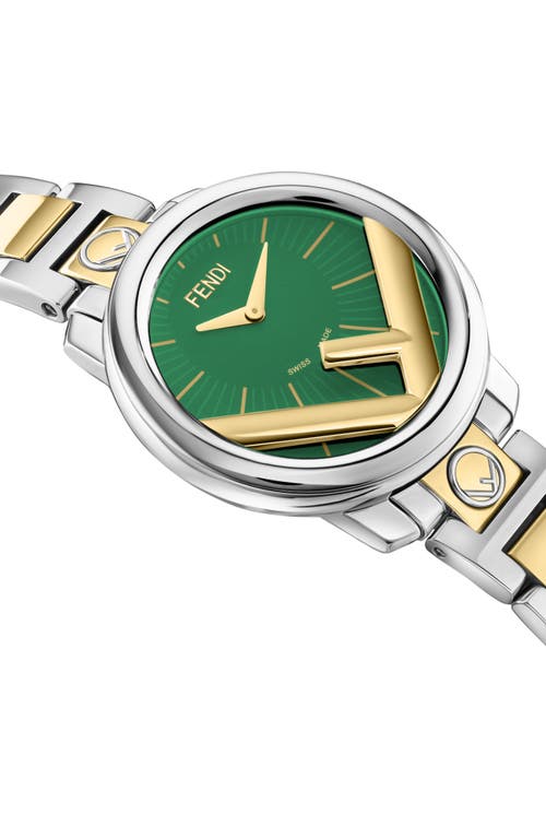 Fendi Run Away Two-tone Swiss Quartz Bracelet Watch, 36mm
