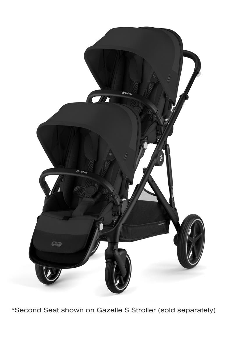 Gazelle S Second Seat, Alternate, color, MOON BLACK