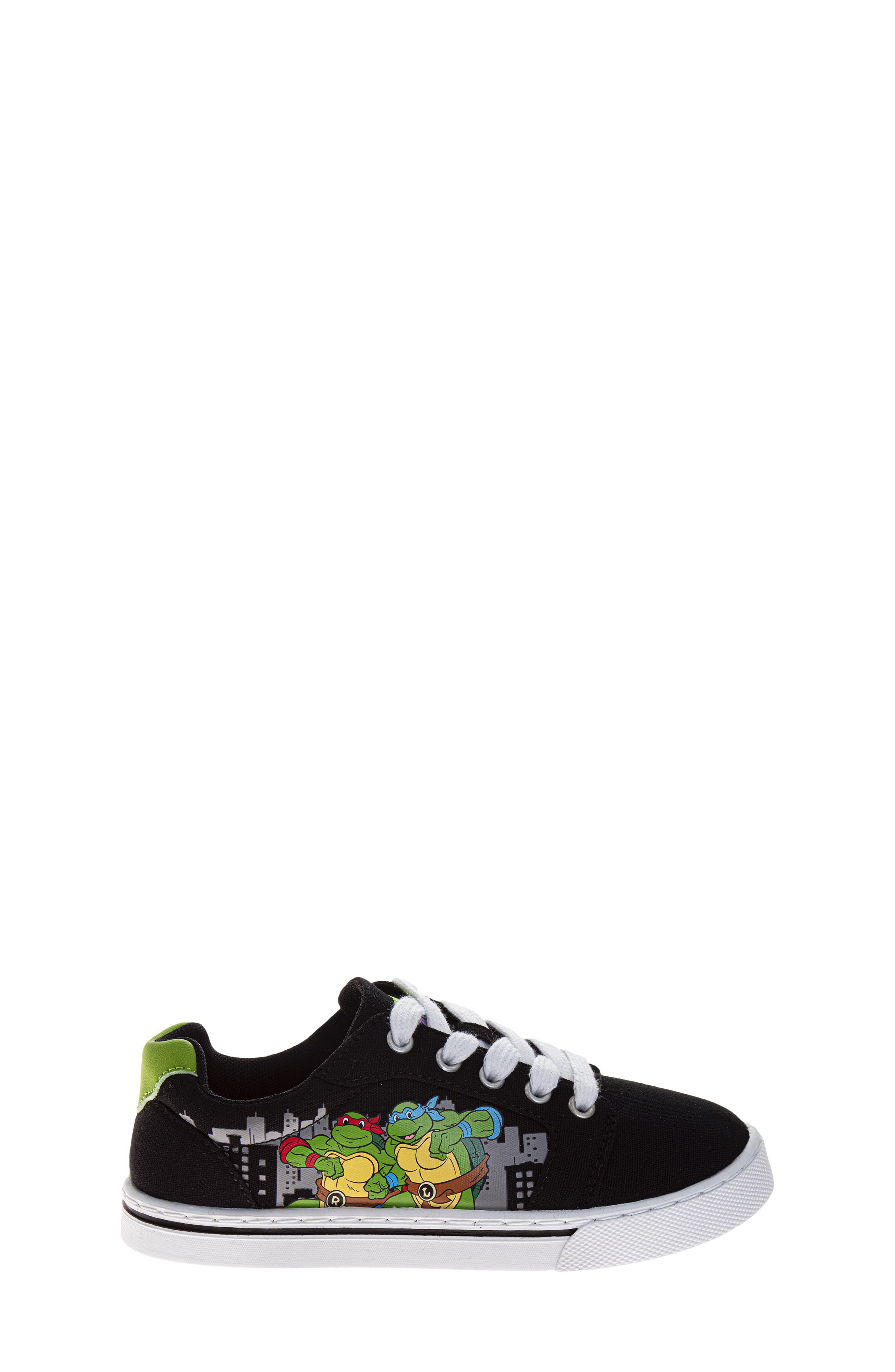 JOSMO Kids' Teenage Mutant Ninja Turtles Low Top Canvas Sneaker, Alternate, color, Black/ Gray