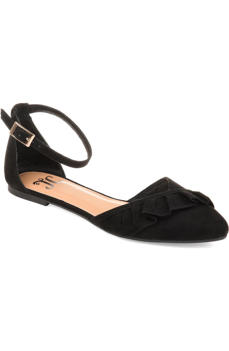 JOURNEE Lazae Ankle Strap Flat, Main, color,