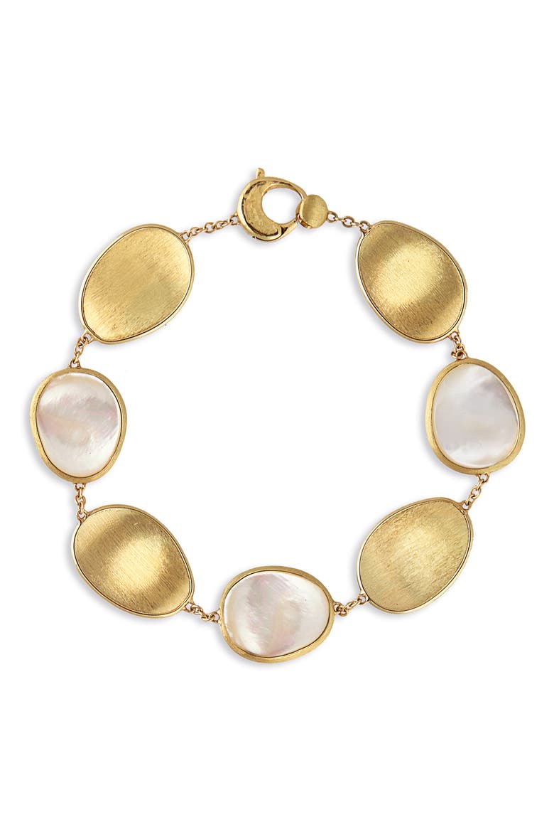 Lunaria Mother-of-Pearl Bracelet, Main, color, YELLOW GOLD