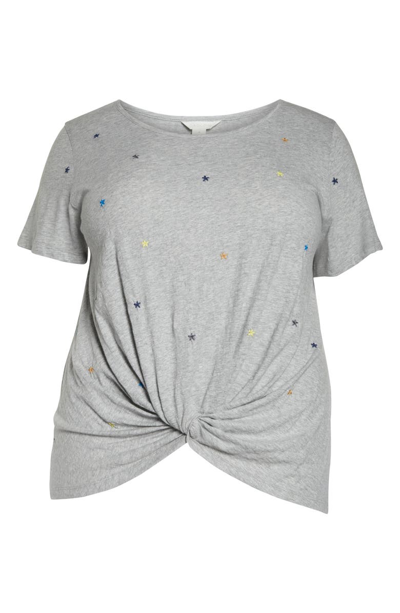 Caslon<sup>®</sup> Embroidered Twist Knit Tee, Alternate, color, 