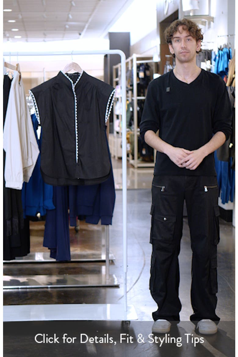 Rickrack Trim Button-Up Top video