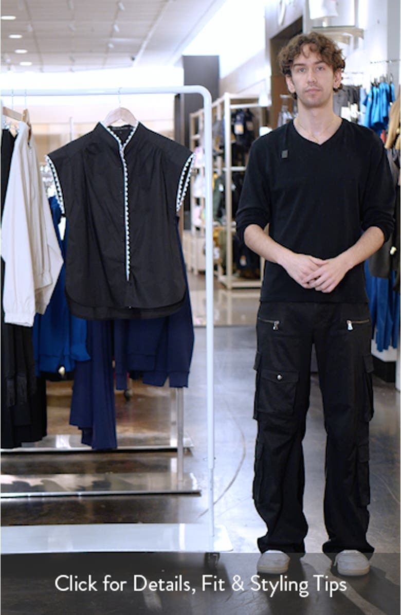 Rickrack Trim Button-Up Top, sales video thumbnail
