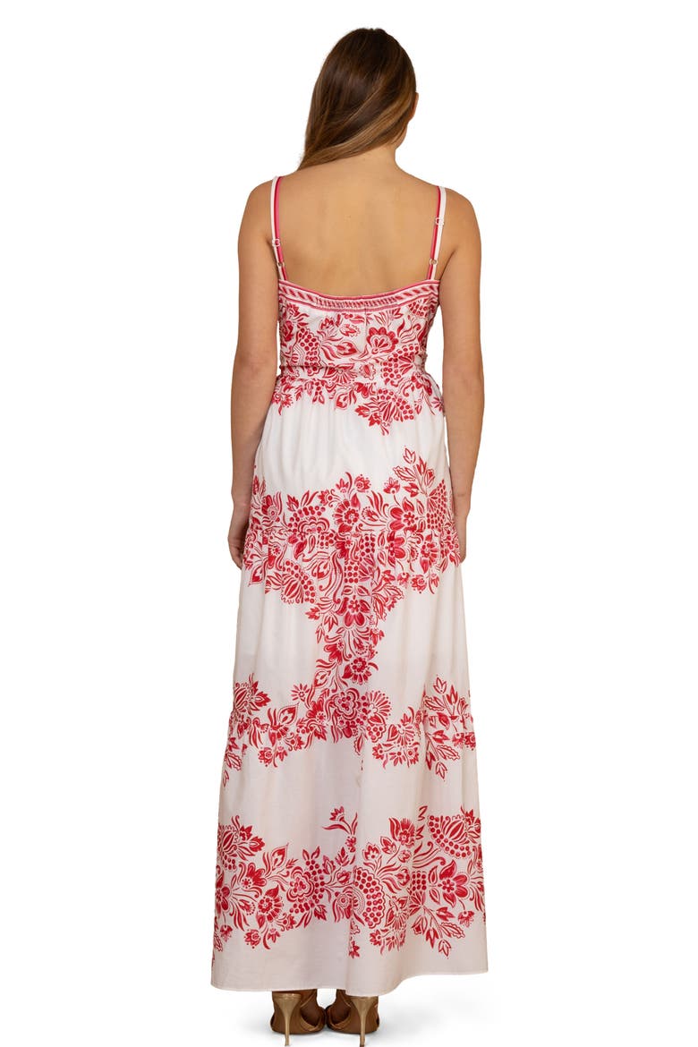 Jream Cotton Poplin Maxi Dress, Alternate, color, Red