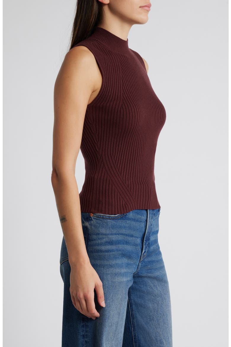 Fidelia Metallic Rib Tank, Alternate, color, OXBLOOD