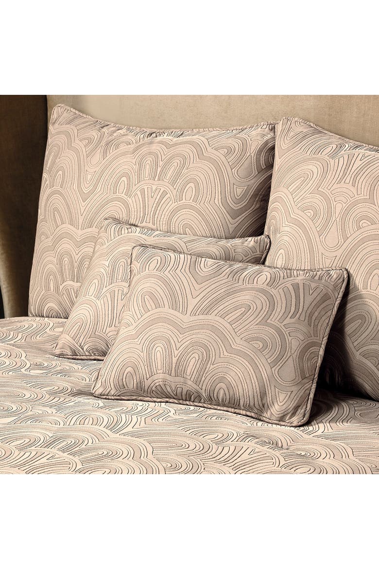 Art Deco Decorative Pillow, Alternate, color, Beige