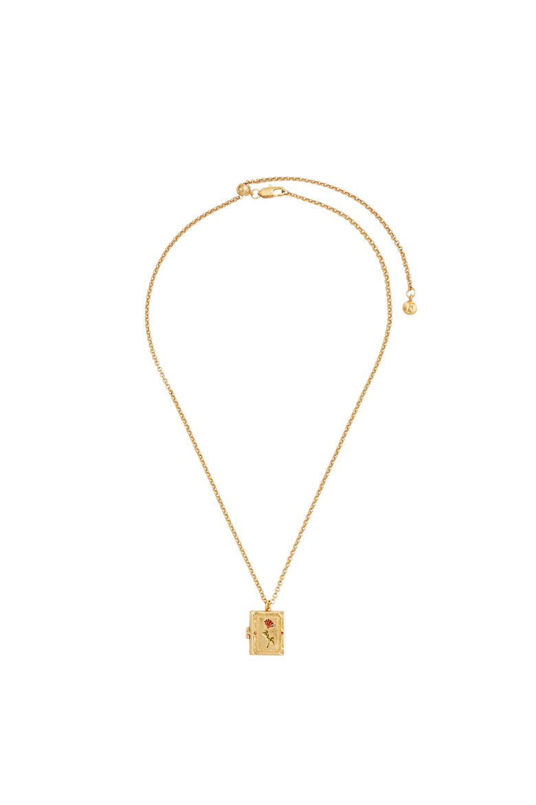 Secret Diary Locket Necklace, Alternate, color, Gold