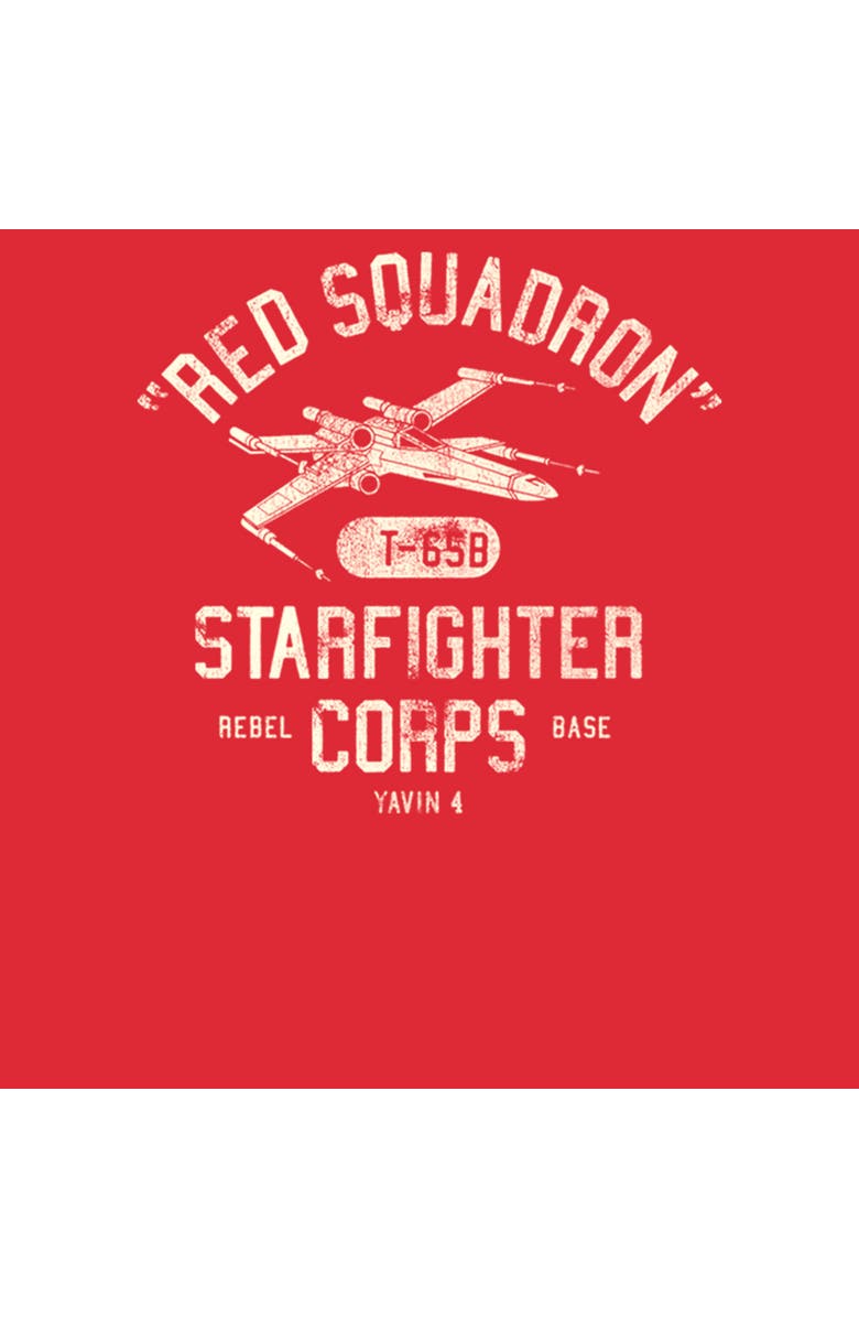 Star Wars: A New Hope Men's Star Wars A New Hope Rebel X-Wing Starfighter Corps Collegiate  Graphic T-Shirt, Alternate, color, Red Heather