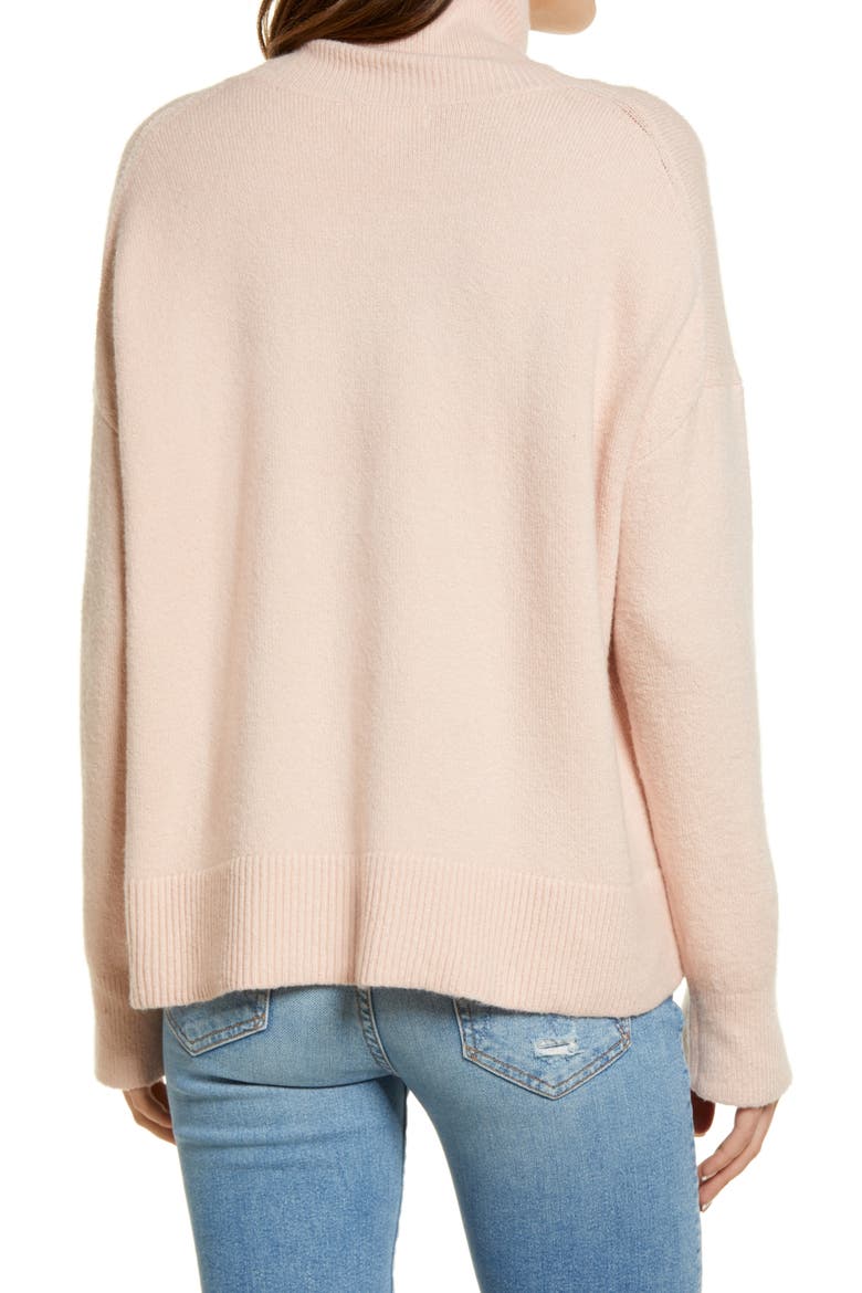 Turtleneck Sweater, Alternate, color, PINK SMOKE