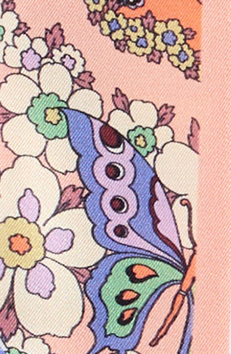 Etro Floral Paisley Skinny Silk Scarf, Alternate, color, Pink 11