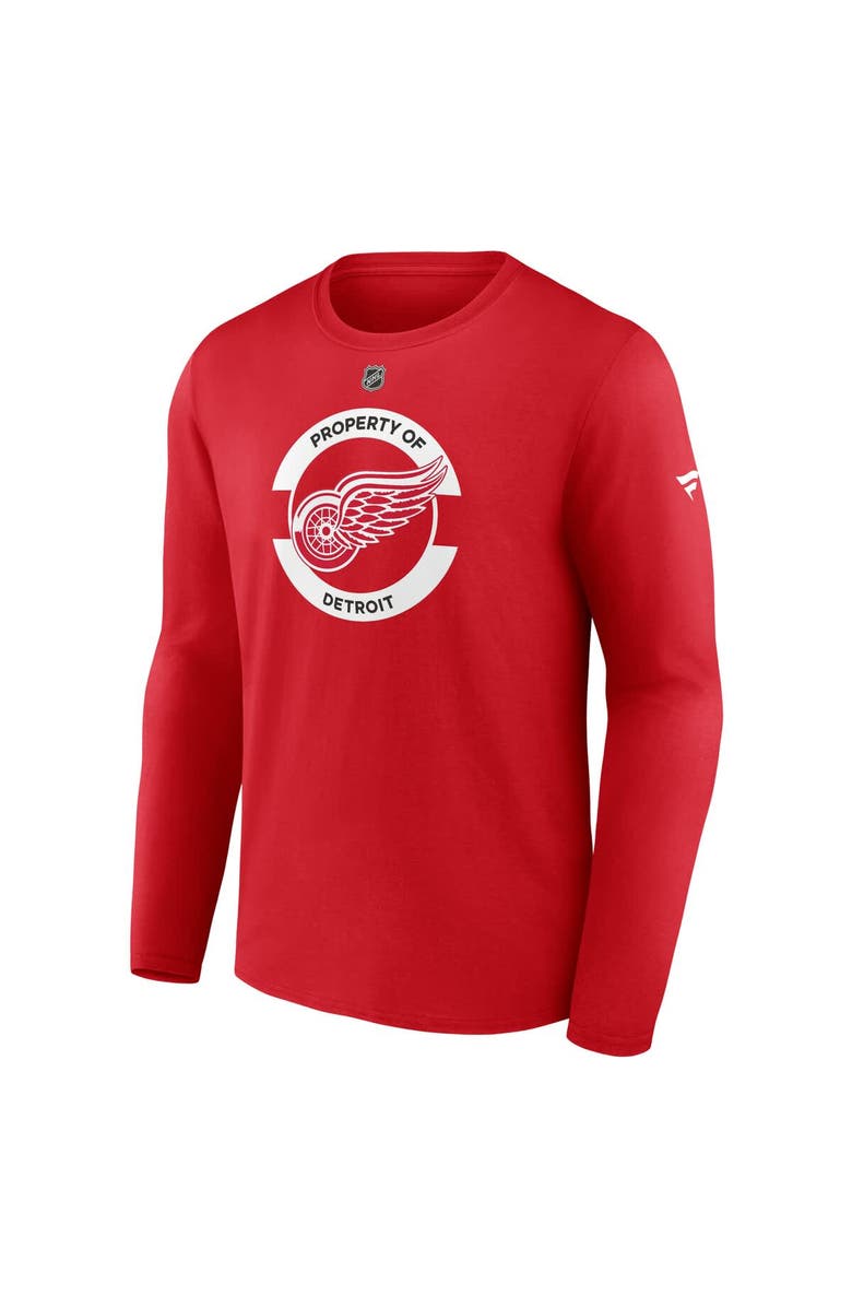 FANATICS Men's Fanatics Red Detroit Red Wings Authentic Pro Core Secondary Long Sleeve T-Shirt, Alternate, color, 