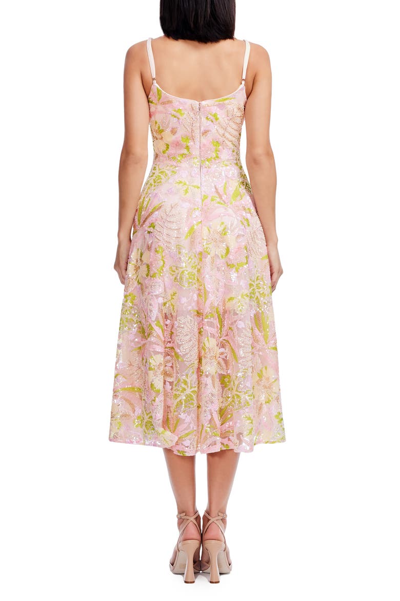 Uma Sequin Floral Cocktail Dress, Alternate, color, SOFT PINK MULTI