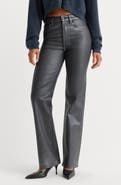 Good American Good True Coated High Waist Straight Leg Jeans