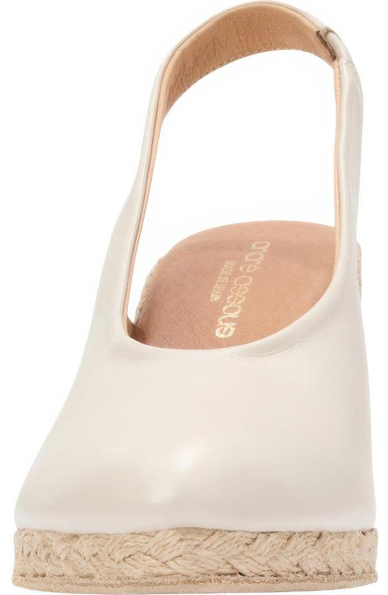 André Assous Pamala Slingback Espadrille Platform Wedge Pump, Alternate, color, Vanilla Leather