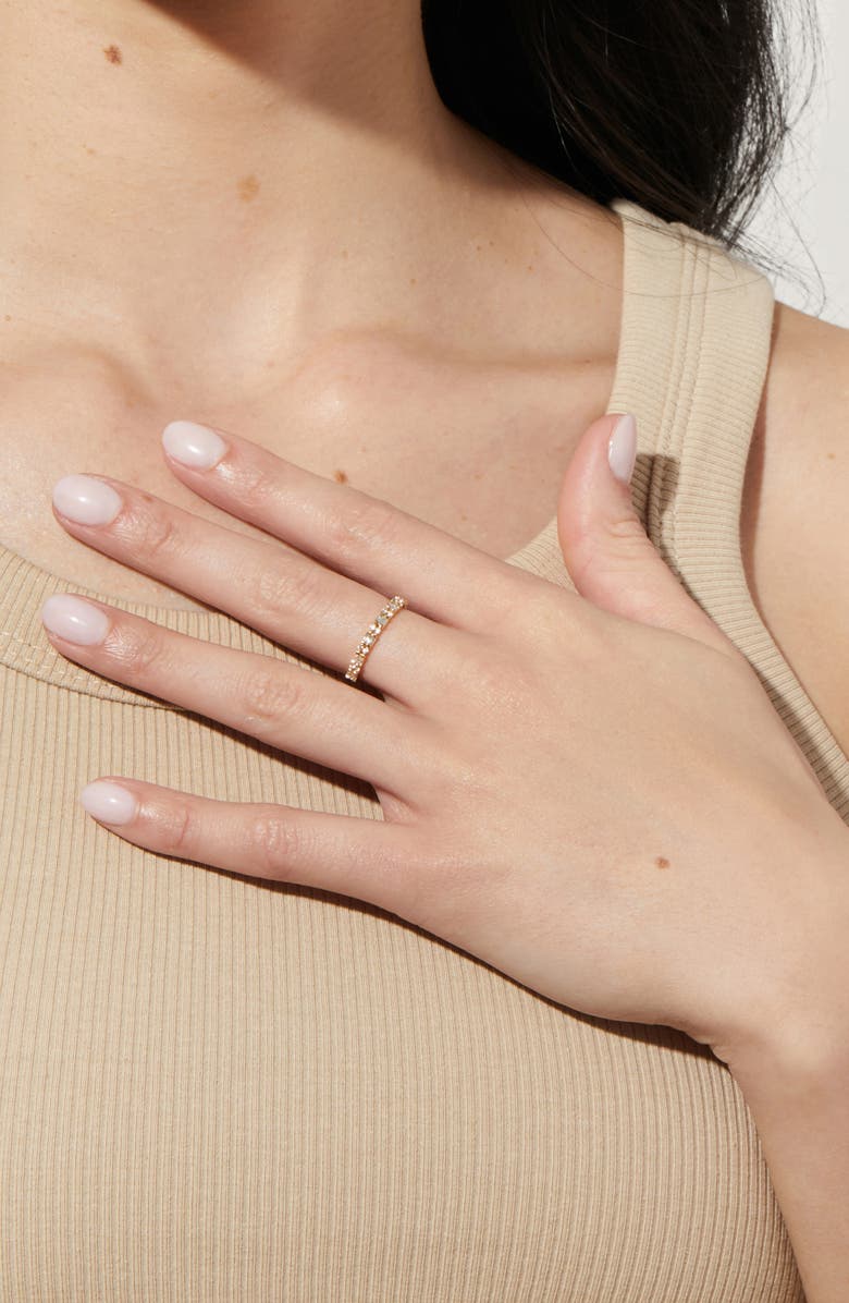 Ana Luisa Darcy Cubic Zirconia Stackable Ring, Alternate, color, Gold / Clear