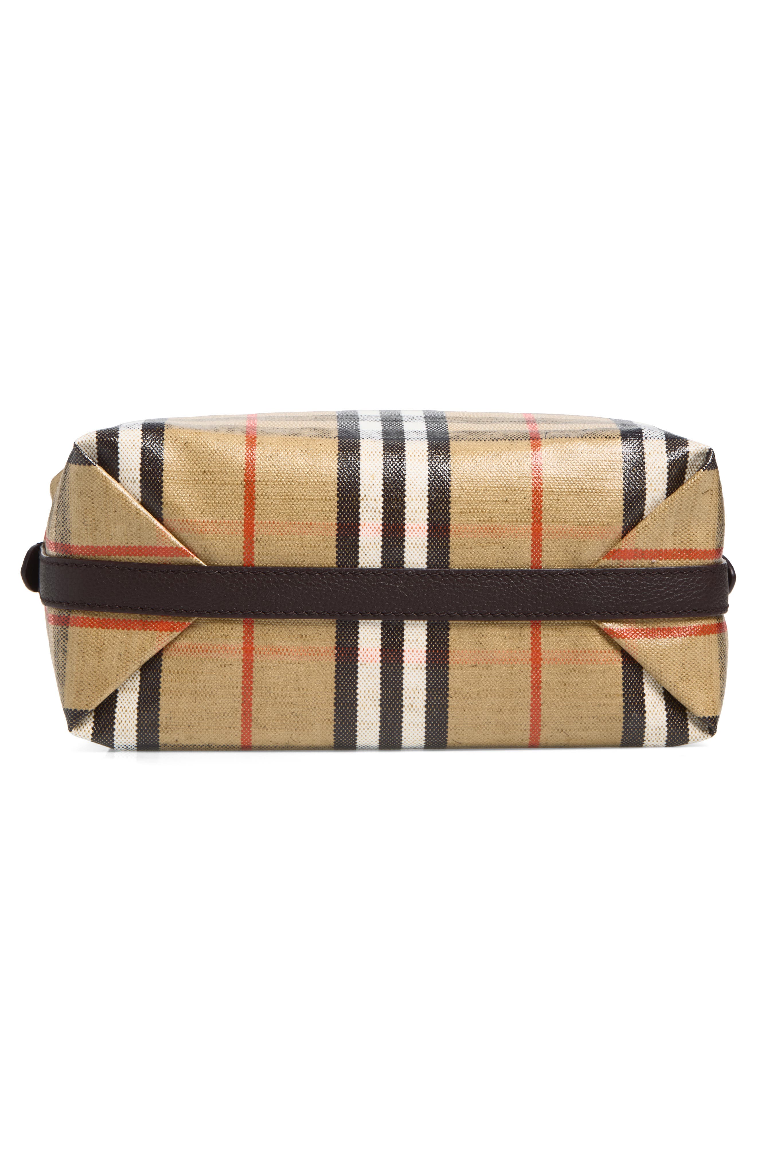 Burberry Highlands Check Coated Canvas Sling Bag, Alternate, color, Sand