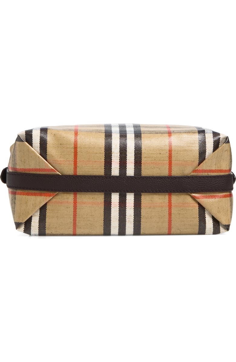 Burberry Highlands Check Coated Canvas Sling Bag, Alternate, color, Sand