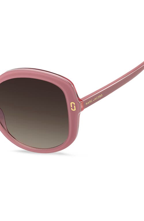 Marc Jacobs 56mm Gradient Round Sunglasses In Pink