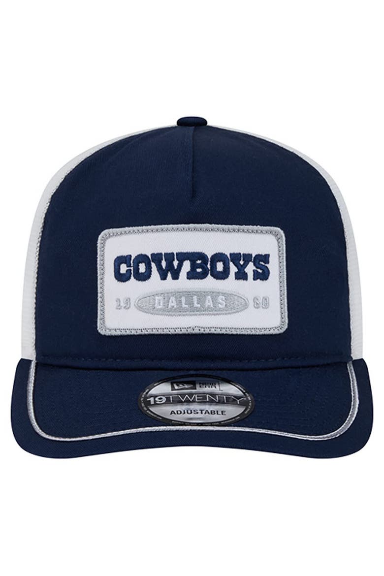 Men's New Era Navy/White Dallas Cowboys Patch 19TWENTY Adjustable Hat, Alternate, color, Navy