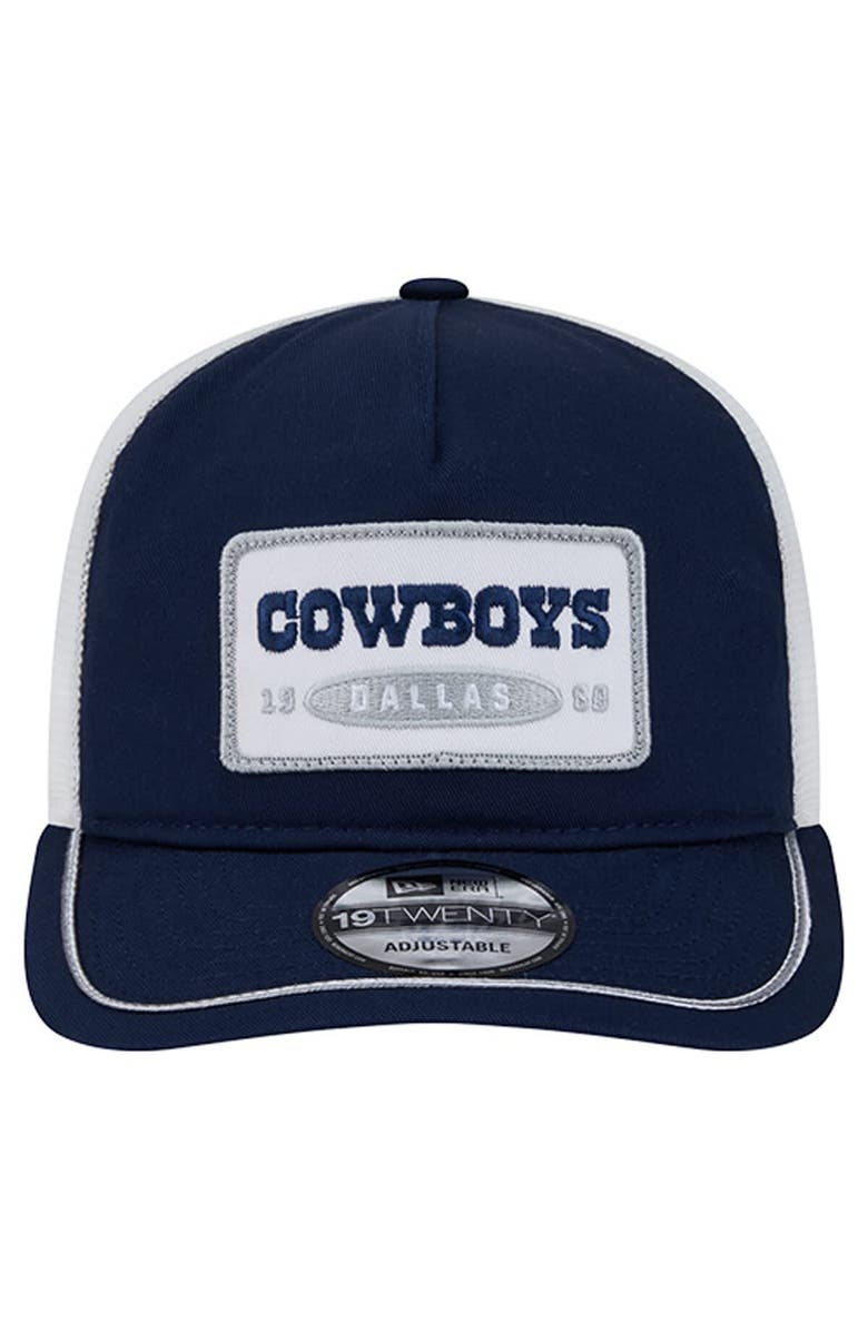 New Era Men
s New Era Navy/White Dallas Cowboys Patch 19TWENTY Adjustable Hat, Alternate, color, Navy