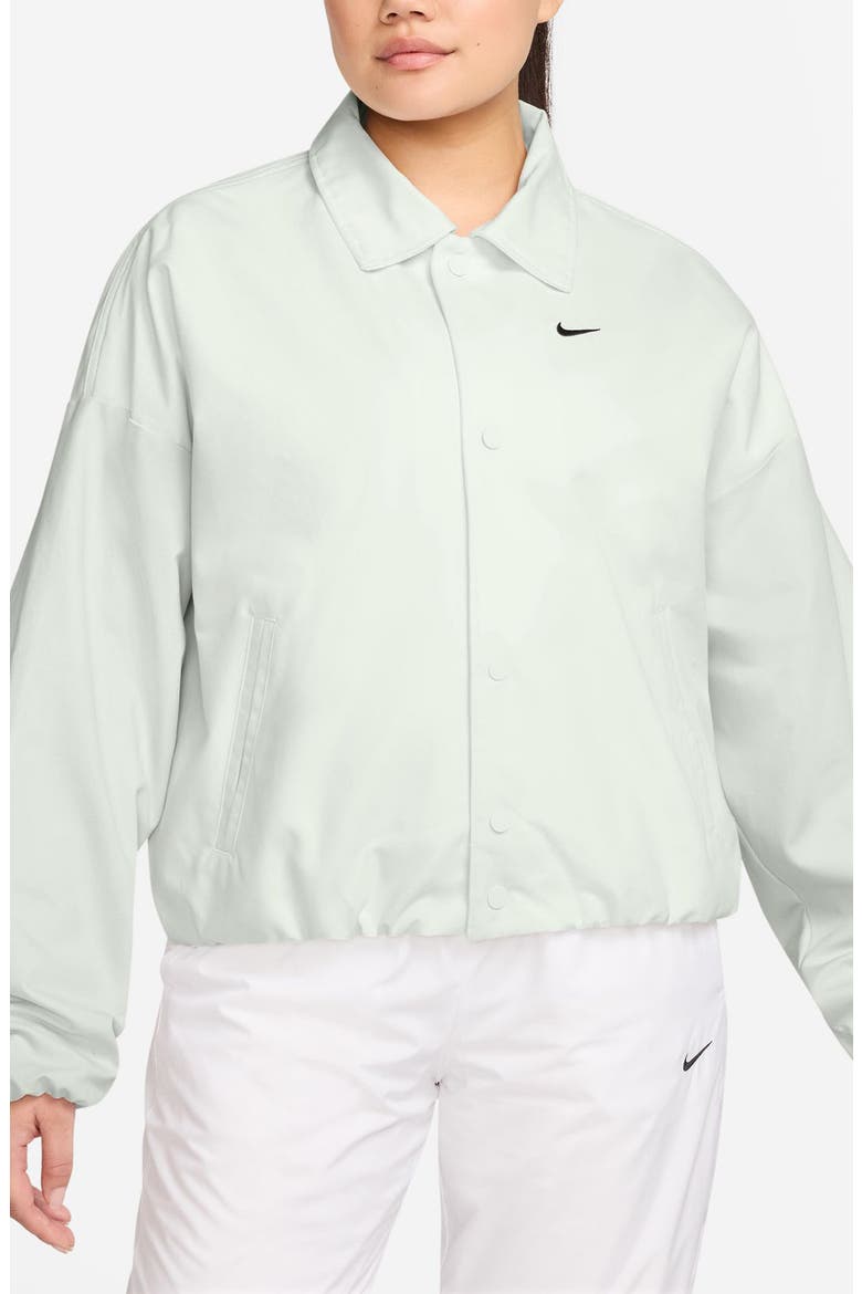Sportswear Canvas Coach's Jacket, Main, color, SUMMIT WHITE/ BLACK