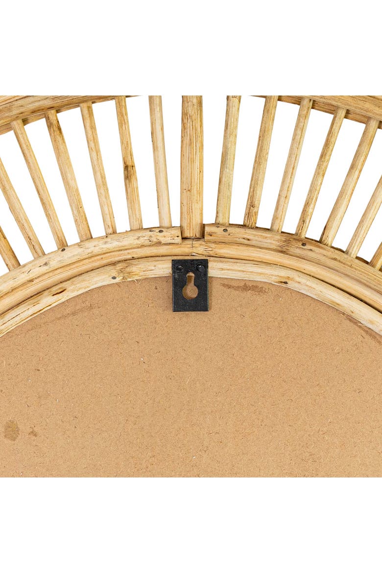 Arched Cane Wall Mirror Natural Cane & Glass, Alternate, color, Brown