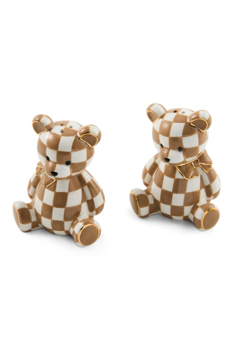 Mocha Bear Salt & Pepper Shaker Set, Alternate, color, BROWN