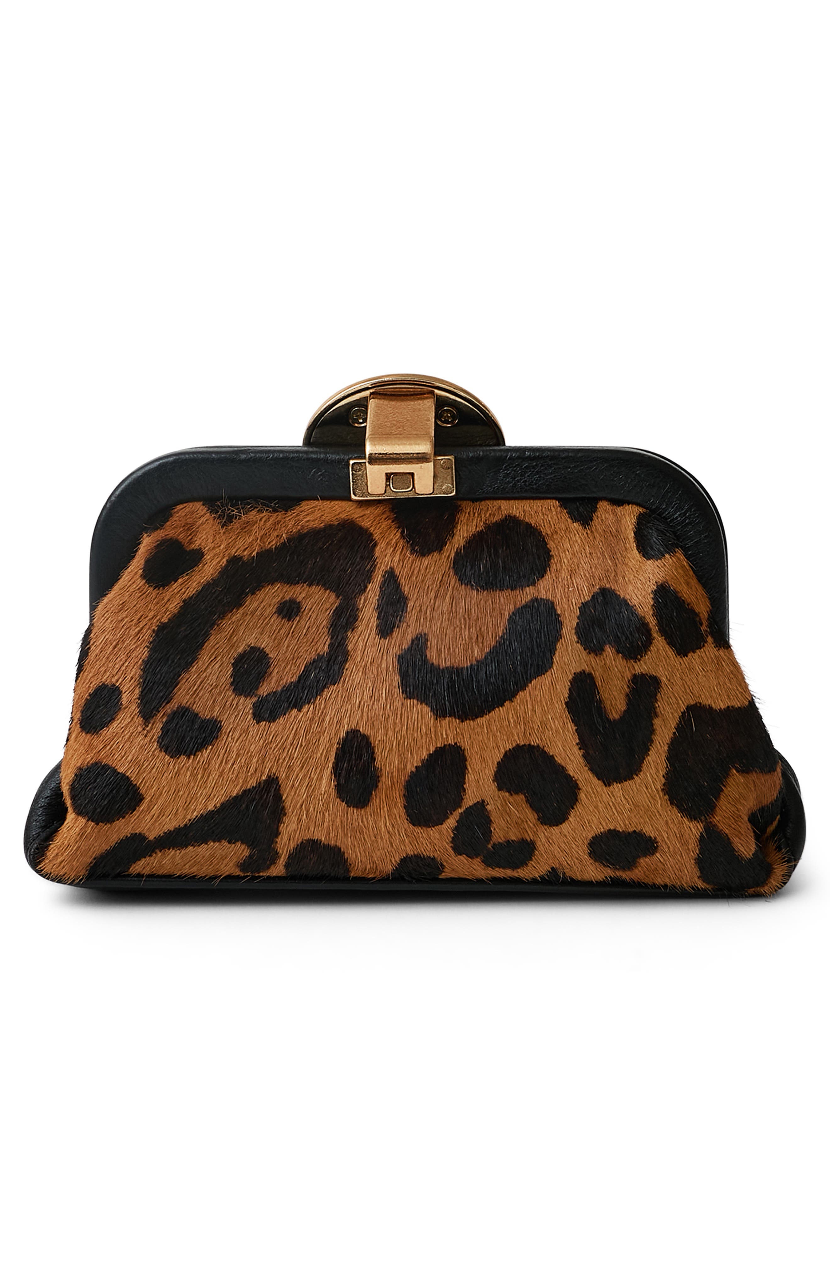 Full Circle Mini Haircalf Frame Crossbody Bag, Alternate, color, WILDCAT HAIRCALF