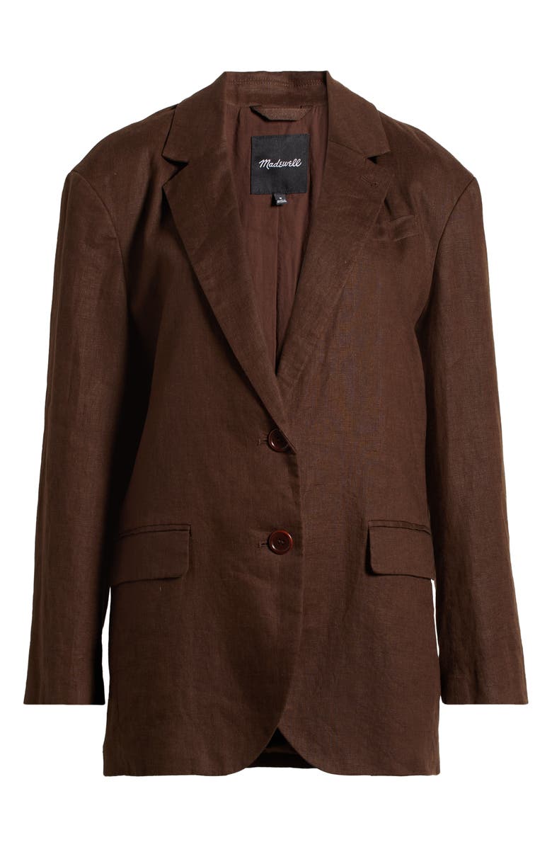 Madewell The Oversized Linen Blazer, Alternate, color, 