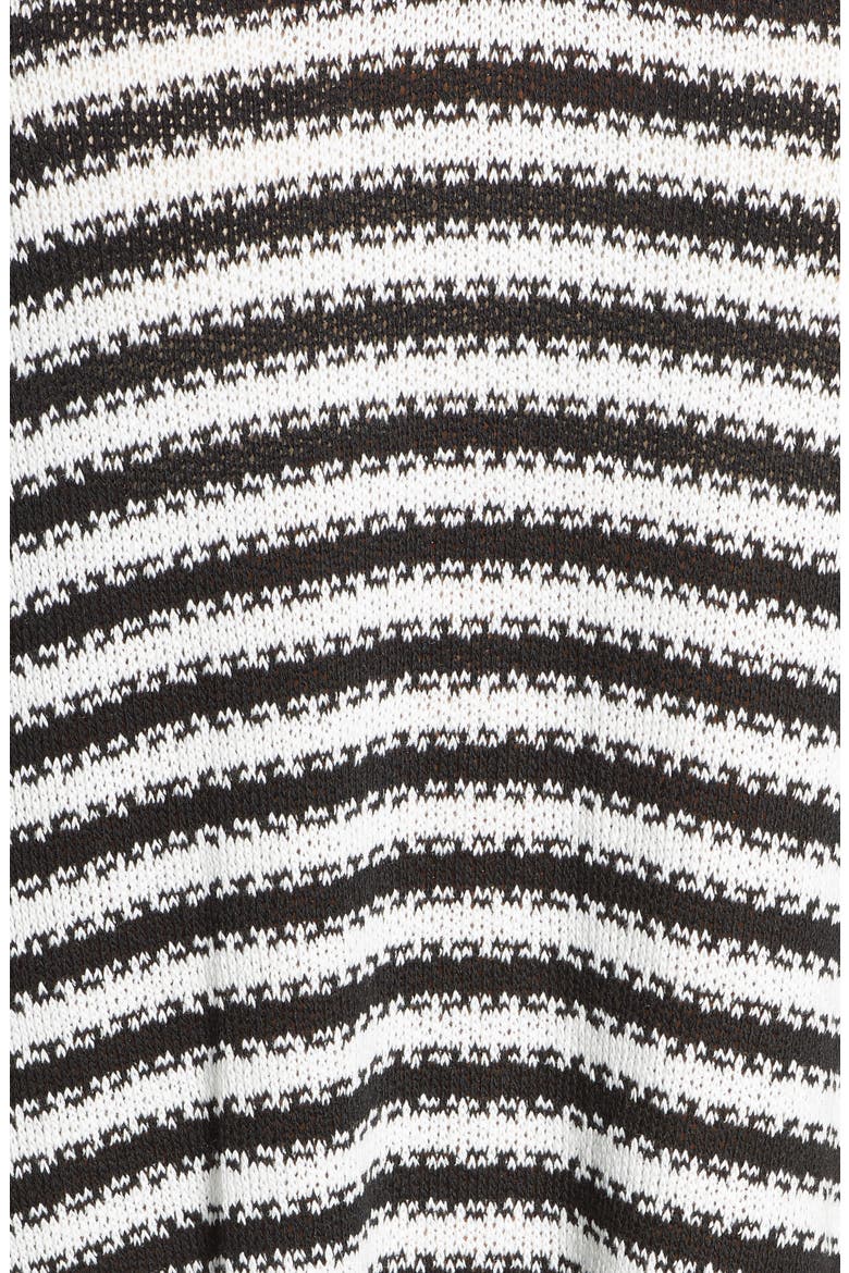 Slouchy Hooded Sweater Cover-Up Tunic, Alternate, color, BLACK/ WHITE