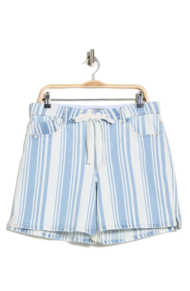 Democracy Drawstring Step Hem Shorts, Main, color, Light Blue