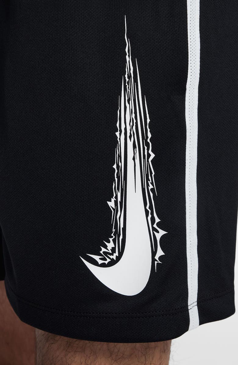 Nike Kids' Dri-FIT Mesh Athletic Shorts, Alternate, color, 010 Black/White