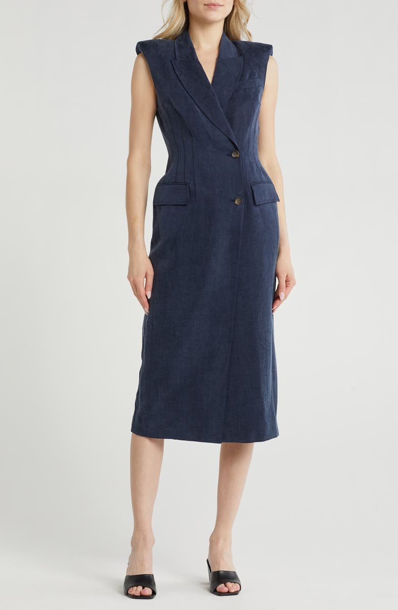 Reiss Guliana Cupro Blazer Dress, Main, color,
