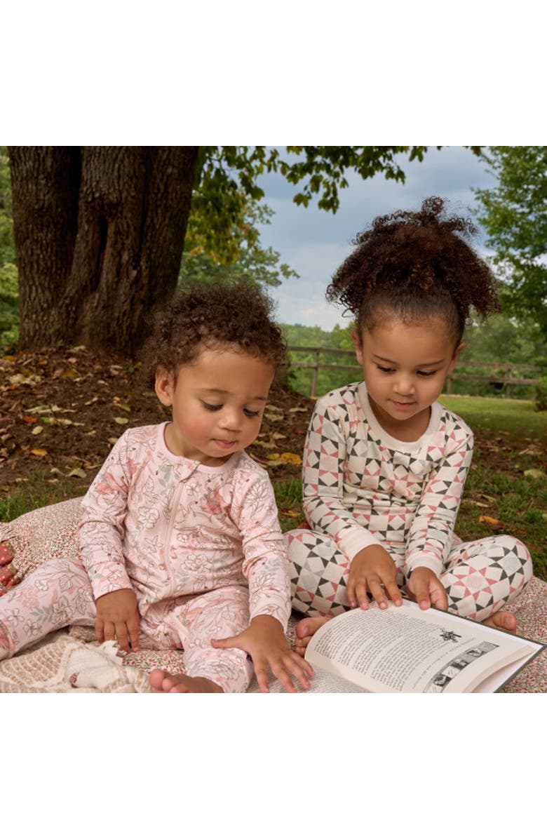 Modern Moments<sup>™</sup> by Gerber Long Sleeve Footless Rompers, Alternate, color, Pink