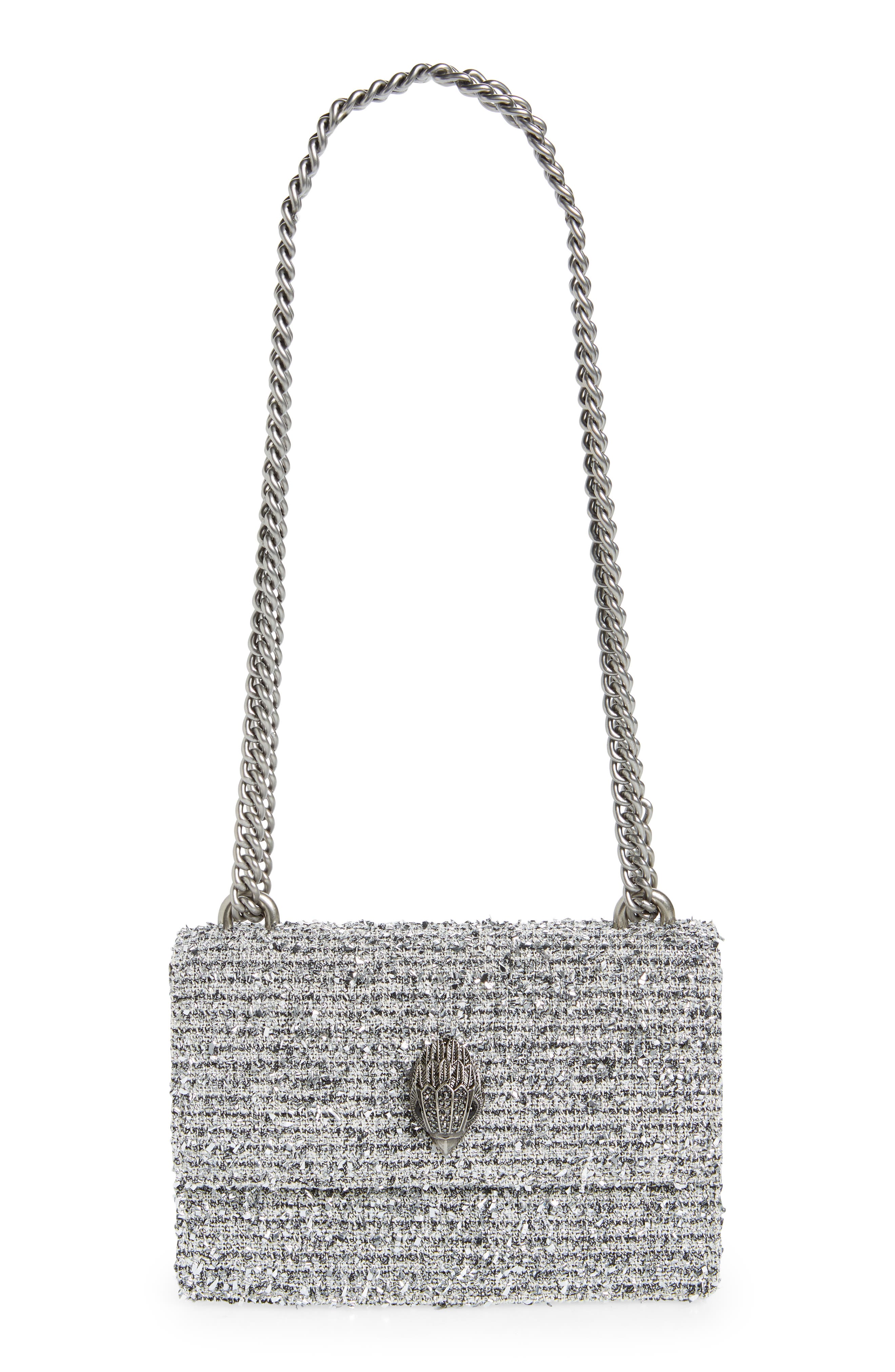Kurt Geiger London Small Shoreditch Metallic Tweed Crossbody Bag, Main, color, 