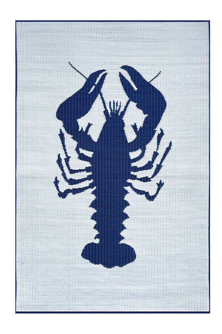 Lobster Blue & White, Main, color, blue and white