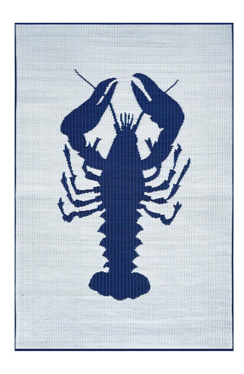 Mad Mats Lobster Blue & White, Main, color, Blue And White