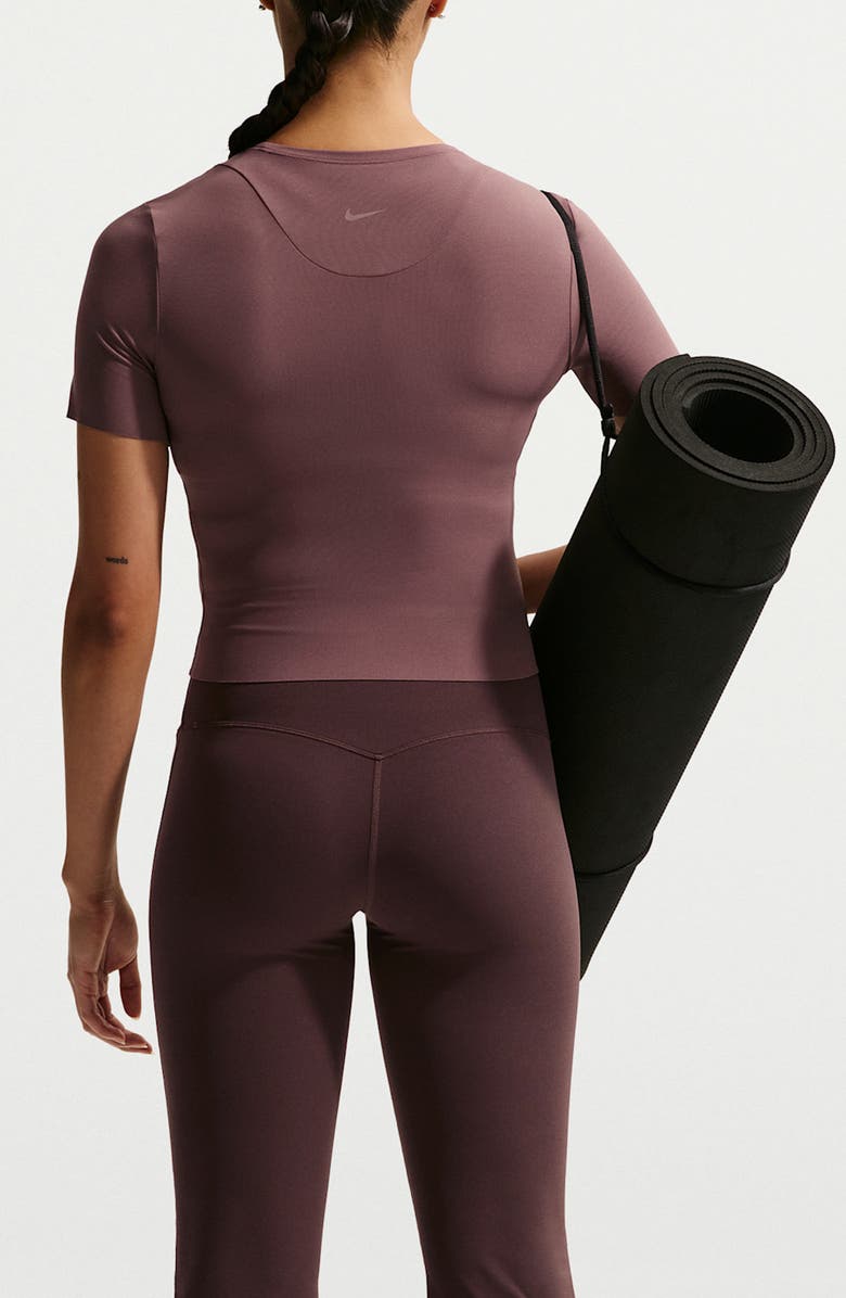 Nike Zenvy Dri-FIT Short-Sleeve Top, Alternate, color, Tattoo/ White