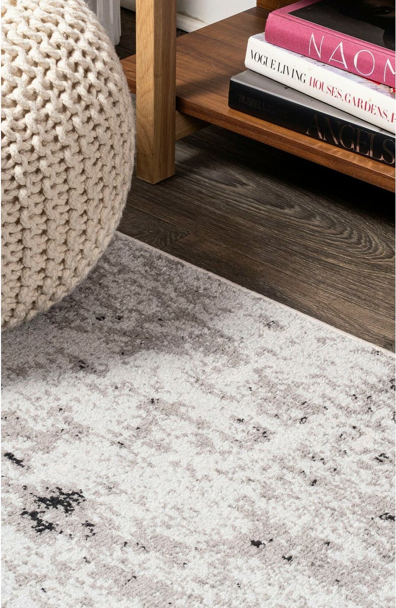 JONATHAN Y Storm Modern Abstract Area Rug, Alternate, color, Gray/Cream